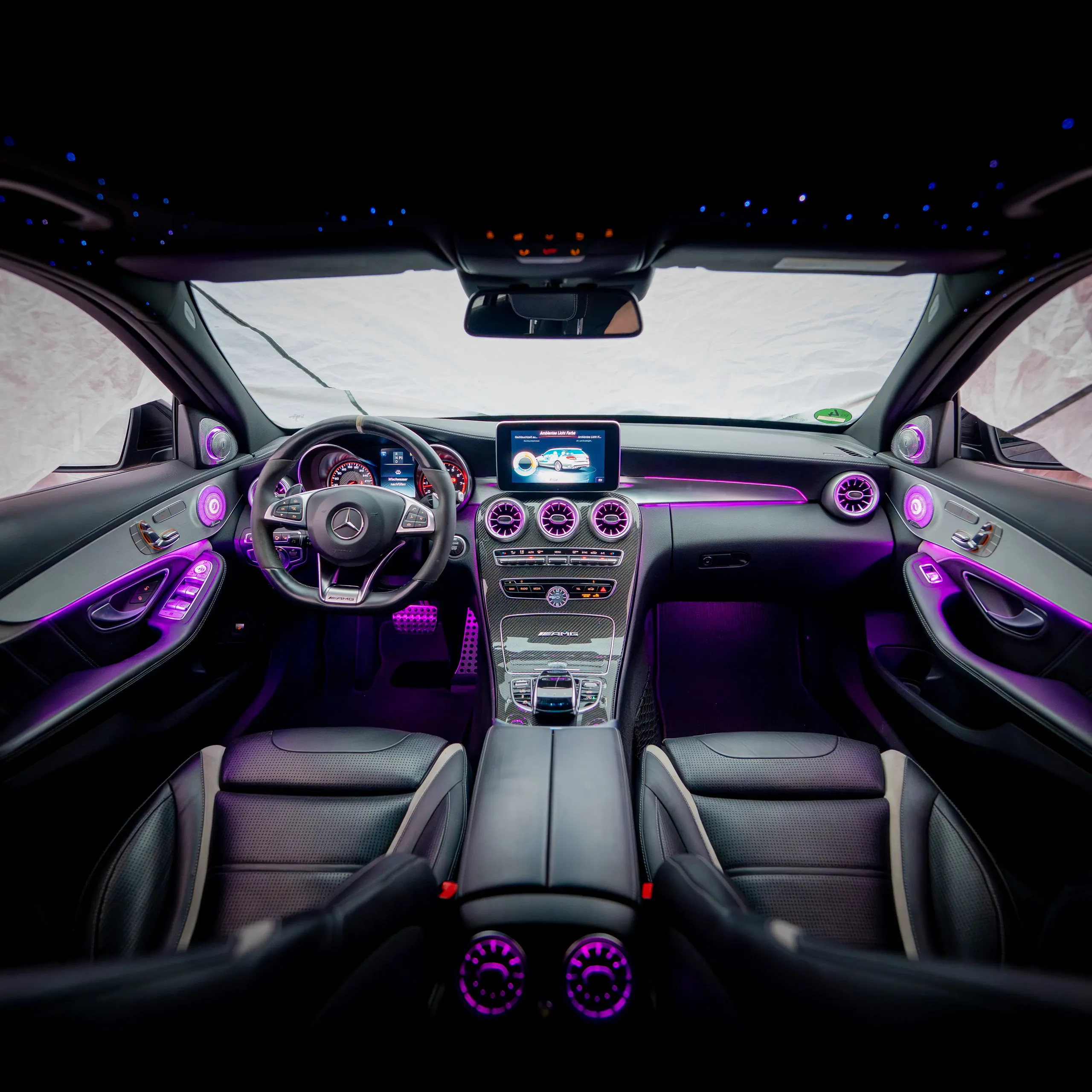 Mercedes GLC X253 Ambientebeleuchtung Mittelkonsole in Weiß