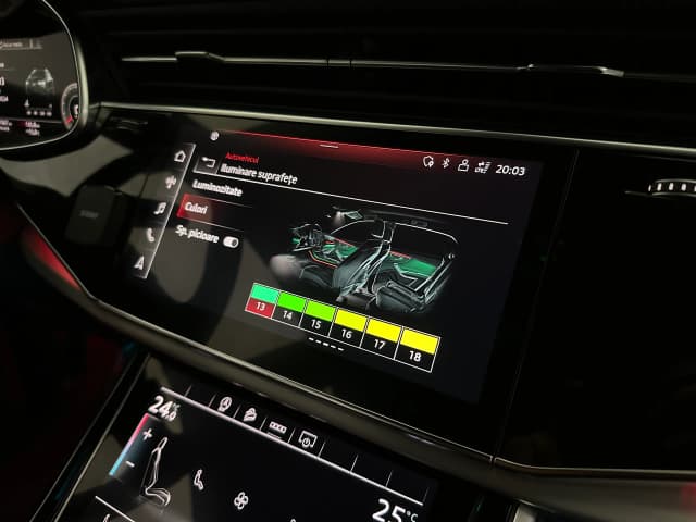 Detailansicht Ambientebeleuchtung Audi Q8 Türpanel Linienbeleuchtung