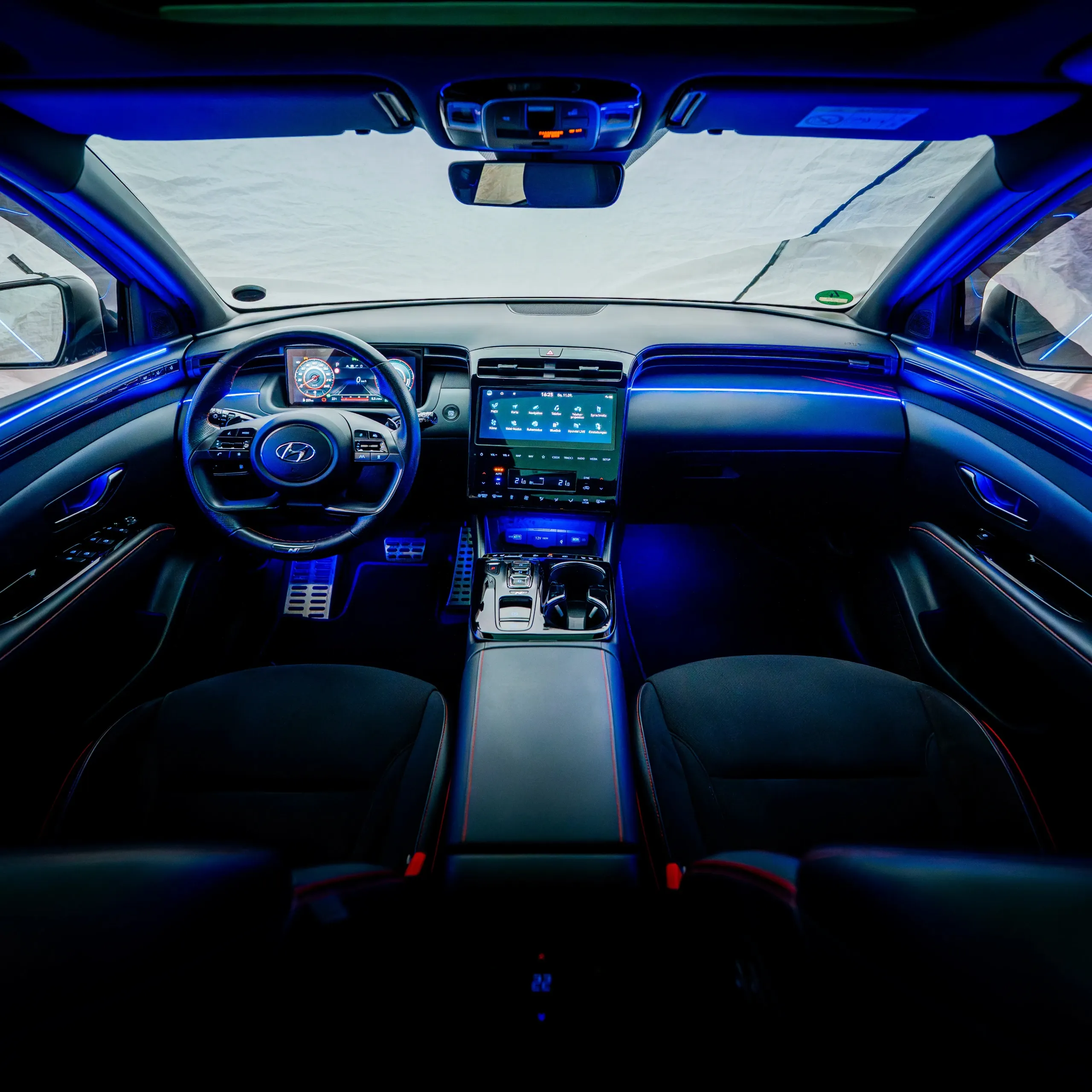 Ambientebeleuchtung Hyundai Tucson Innenraum bei Nacht
