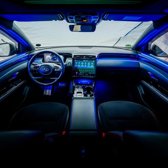 Ambientebeleuchtung Hyundai Tucson Innenraum bei Nacht