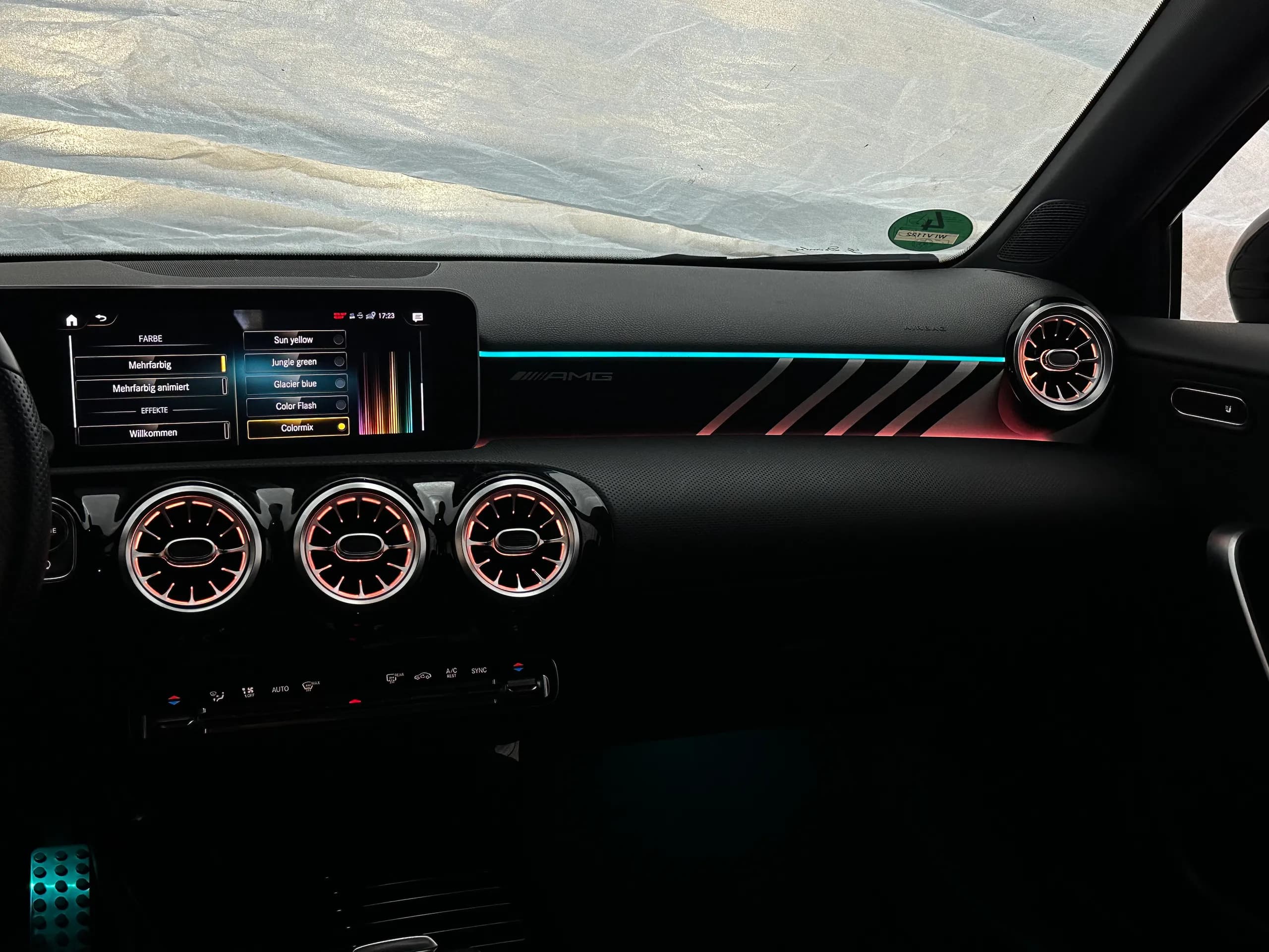 Fußraumbeleuchtung Mercedes CLA W118 Fahrerseite blau