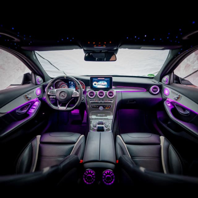 Mercedes GLC X253 Ambientebeleuchtung Mittelkonsole in Weiß