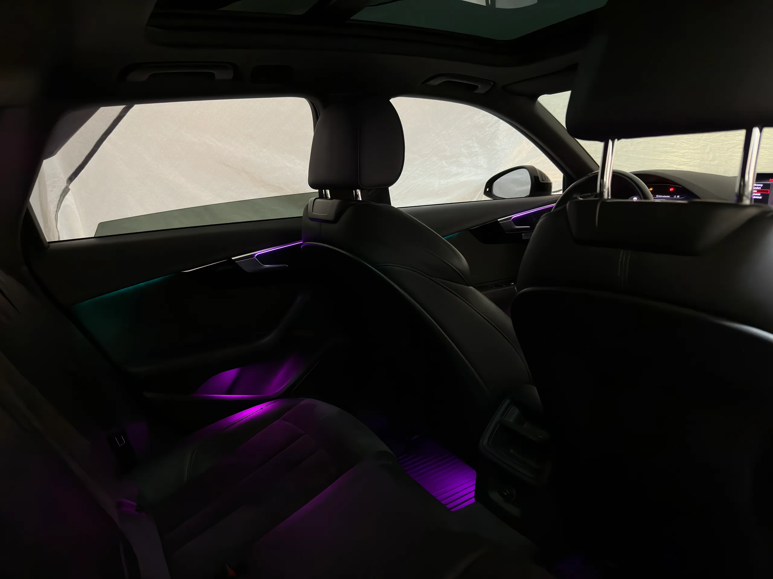 Ambientebeleuchtung Audi A5 B9 Cockpit blau