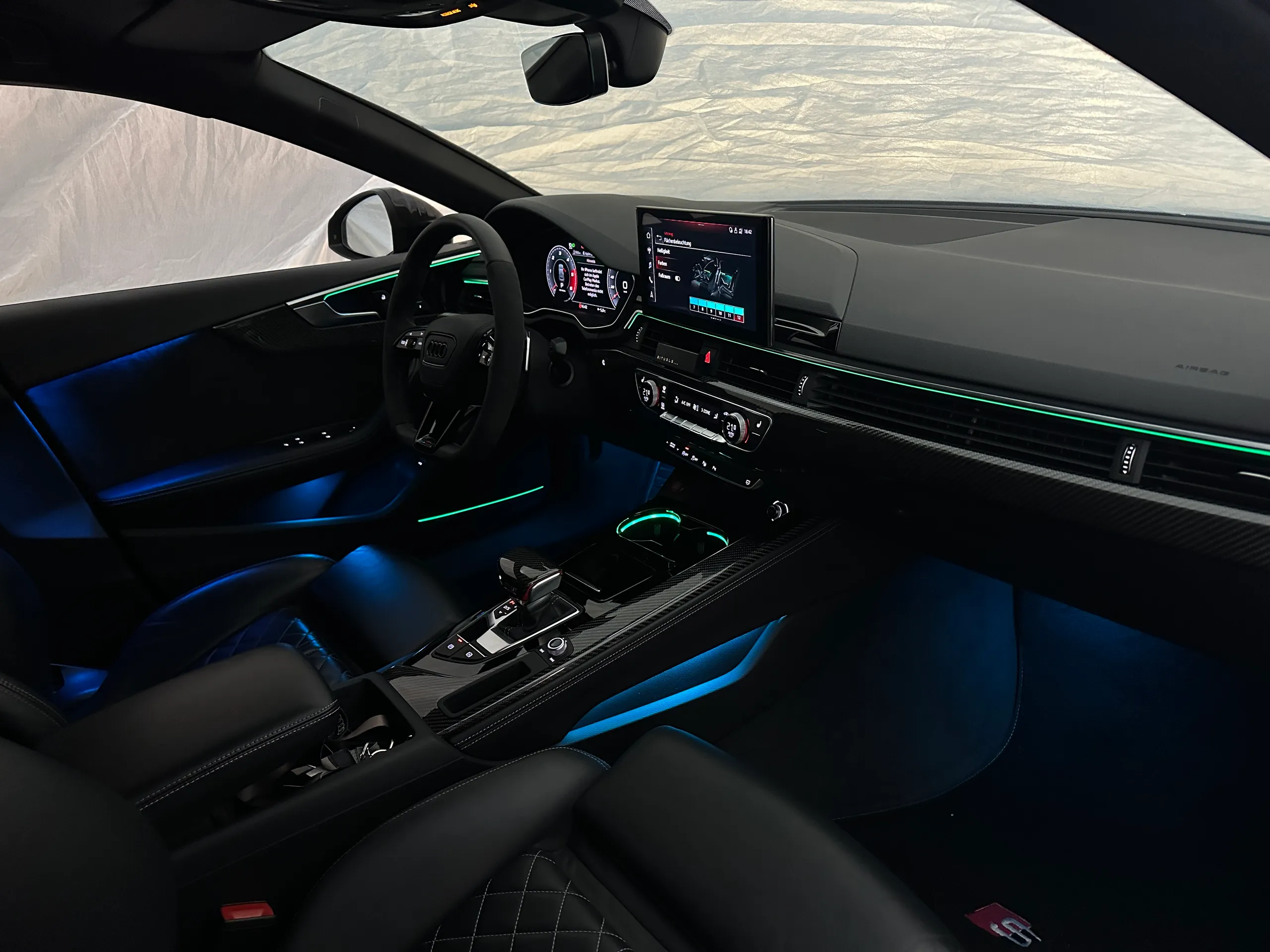 Ambientebeleuchtung Audi A5 B9 Multi-Zonen Darstellung