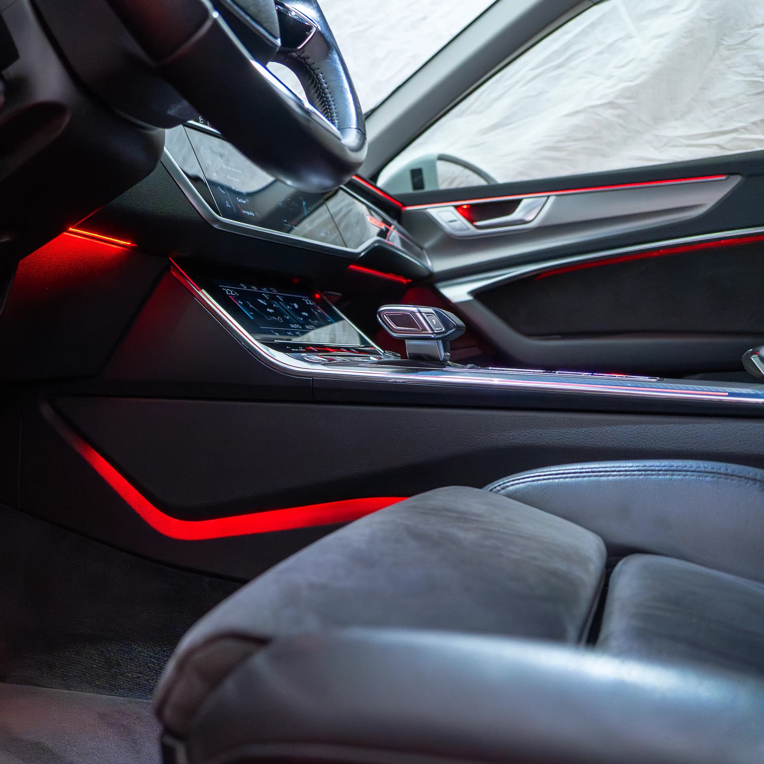 Ambientebeleuchtung Audi A7 C8 Innenraumansicht mehrfarbig