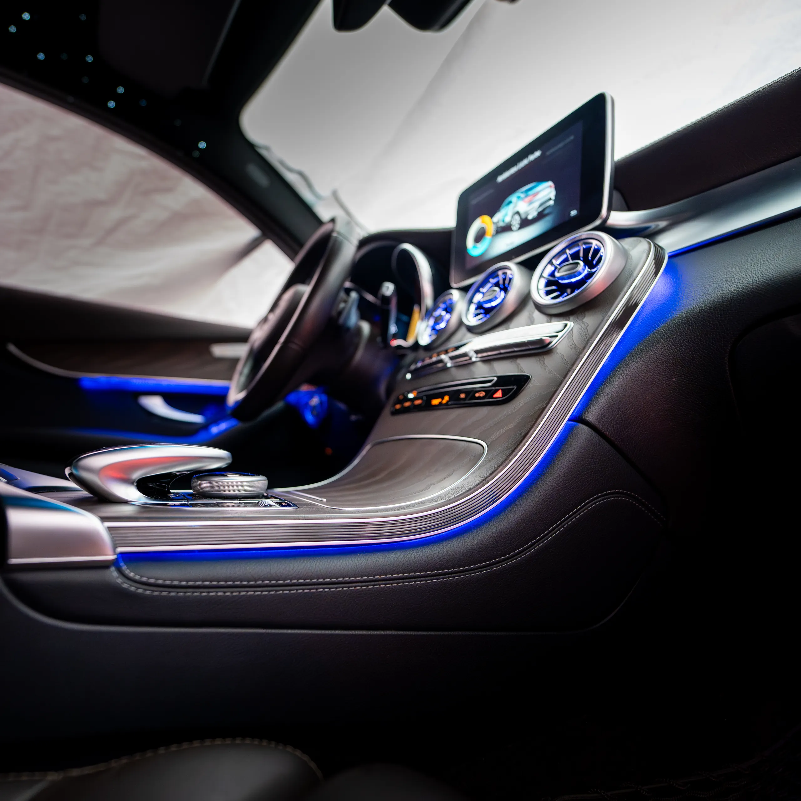 Mercedes GLC X253 Ambientebeleuchtung Gesamtansicht vorne und hinten