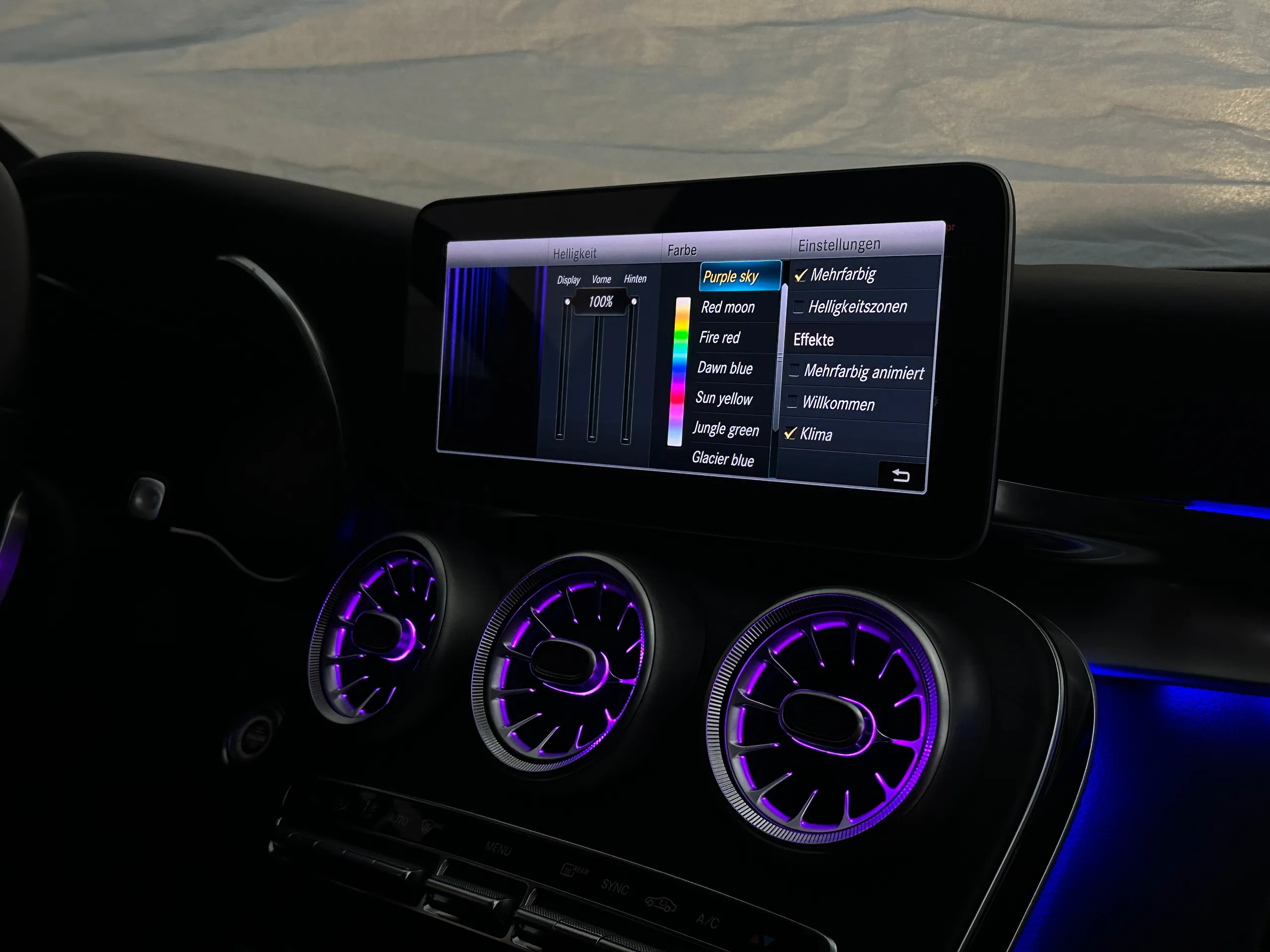 Ambientebeleuchtung für Mercedes C-Klasse W205