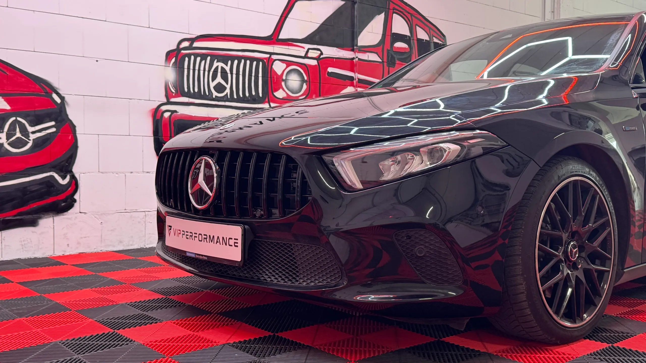 Panamericana Grill Mercedes A-Klasse W177 Frontansicht schwarz