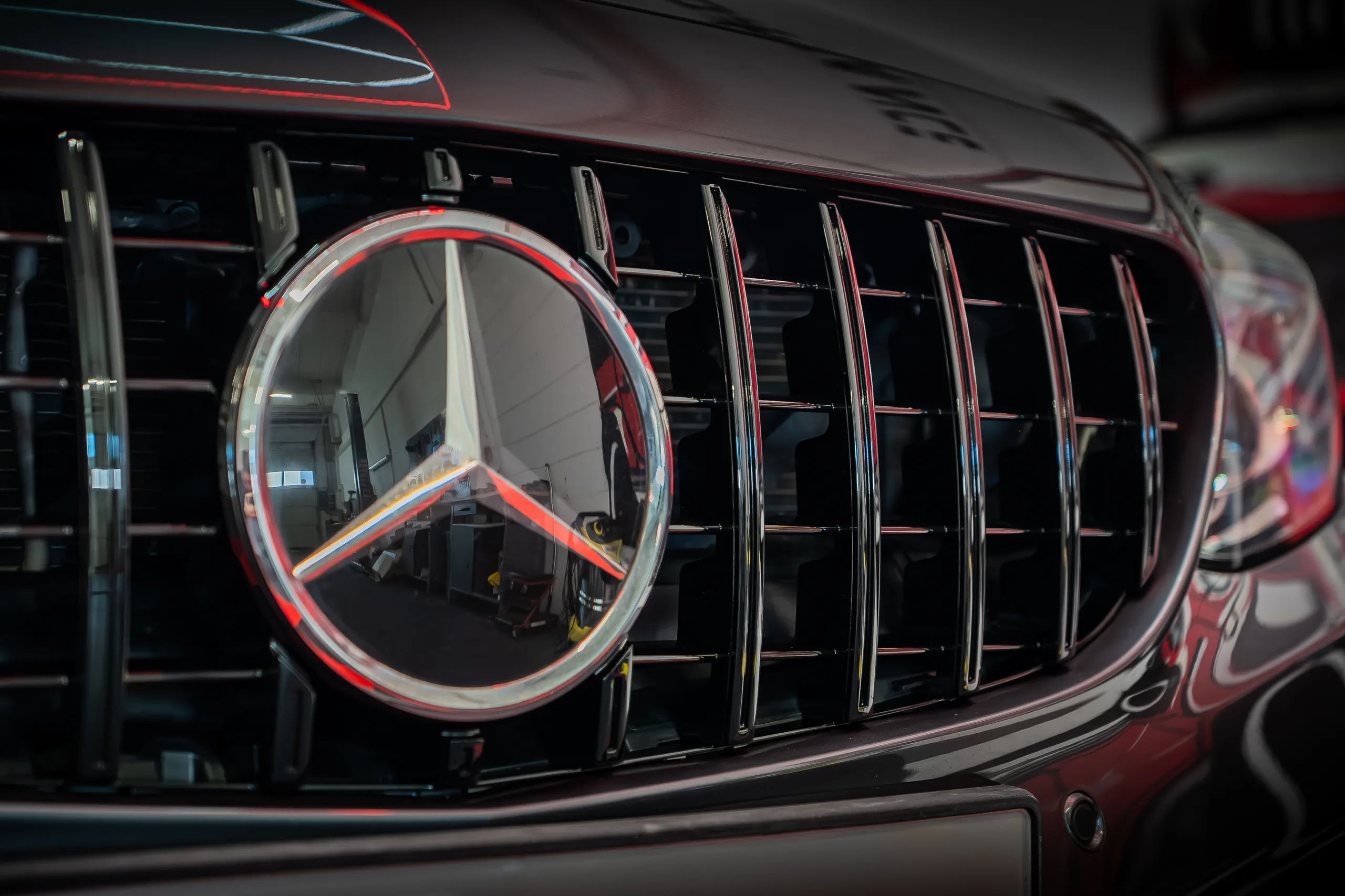 Mercedes C-Klasse W205 S205 Panamericana Grillumbau Frontansicht draußen